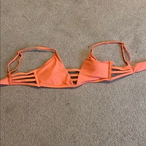 Neon pink cut out bikini top